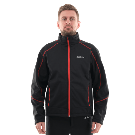 КУРТКА МУЖСКАЯ DRAGONFLY EXPLORER BLACK-RED SOFTSHELL