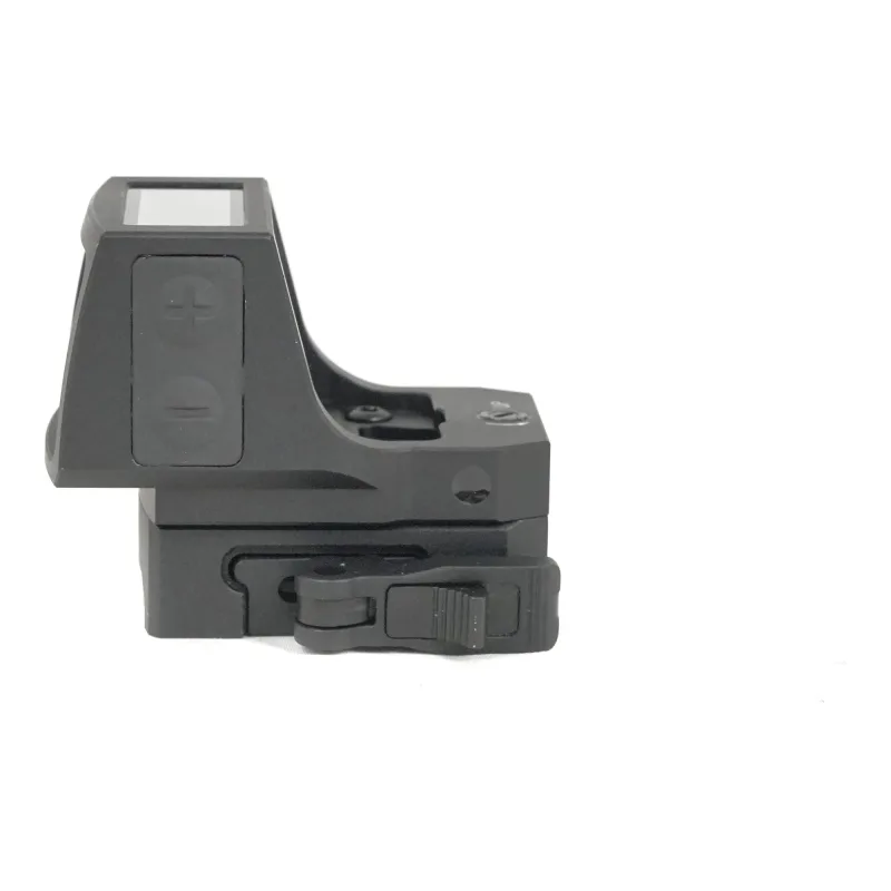 Коллиматорный прицел ARKON Sturm 1x32 / Аркон Штурм 1 на 32 - вид сбоку, кнопки управления и быстросъемное крепление