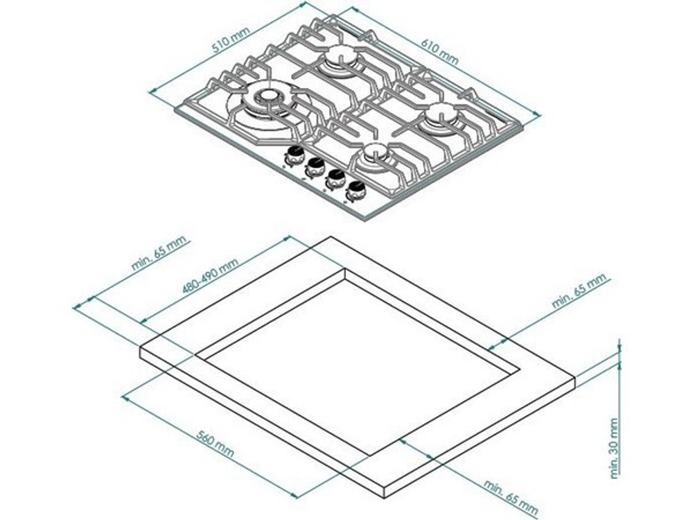 Варочная панель Kuppersberg FS 610 Ant Bronze газовая