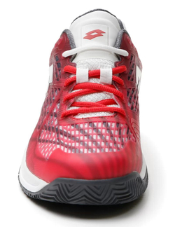 Мужские кроссовки теннисные Lotto Mirage 100 Clay - red poppy/all white/asphalt