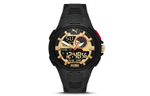 PUMA Wrist Watch Quartz Movement Silicone Strap Gold Dial Men"s Watches P5078
