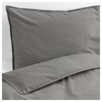 Комплект постельного белья IKEA ANGSLILJA (ЭНГСЛИЛЯ), Односпальный, Серый, 150x200, 50x80 см