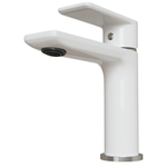 Смеситель для раковины 35k MIXLINE МЛ33-04(ML33-04) "Сити " БЕЛЫЙ/ХРОМ