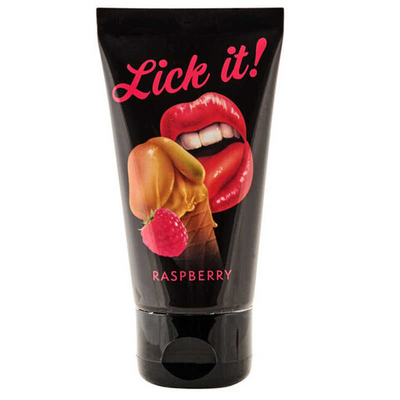 Съедобная смазка + массаж 3 в 1 Lick It Малина (50 мл)