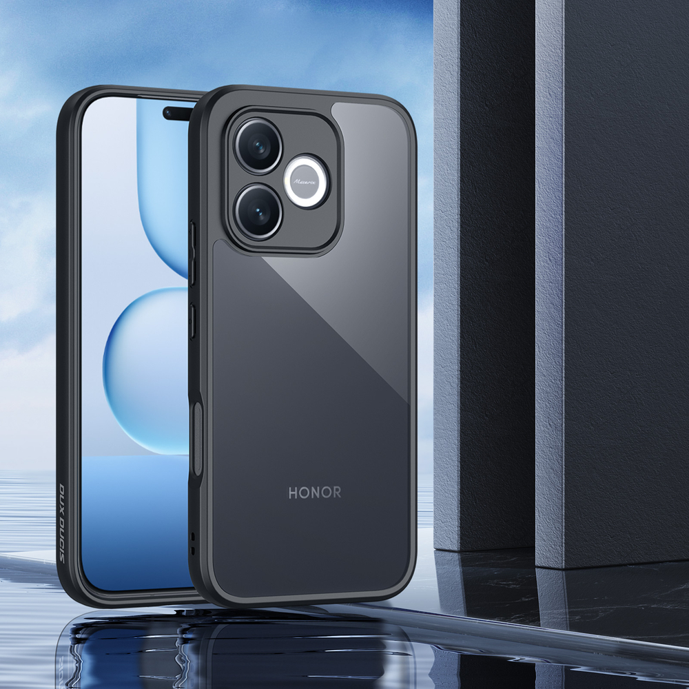 Чехол прозрачный с черными рамками для смартфона Honor 600 Lite и X80i, серия Aimo Series от Dux Ducis