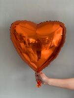 F Шар Сердце 18''/46 см, Оранжевый (БГ-15)