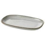 Тарелка декоративная IKEA GLADELIG (ГЛАДЕЛИГ), Серый, 20x13 см