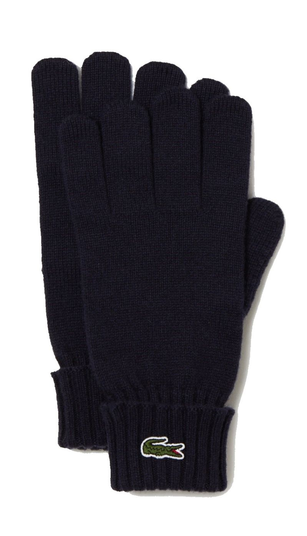 Rekawiczki Lacoste Wool Jersey - navy blue