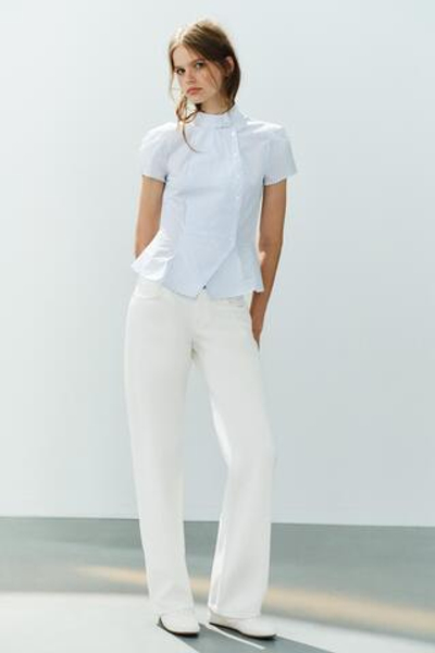 РУБАШКА С КОРОТКИМИ РУКАВАМИ — ZARA