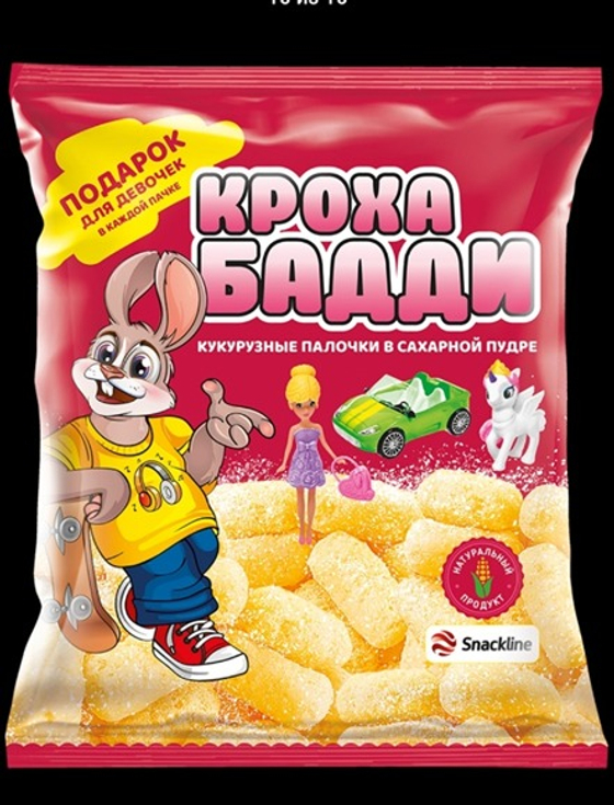 Кукурузные палочки "Кроха Бадди" с подарком для девочек 50г х 24шт