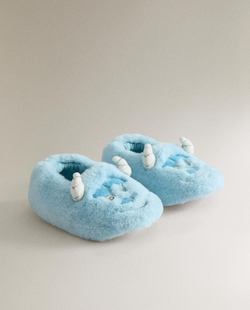 ZARA HOME ДЕТСКИЕ ДОМАШНИЕ ТАПОЧКИ «КОРПОРАЦИЯ МОНСТРОВ» ©DISNEY/PIXAR, ВАСИЛЬКОВЫЙ