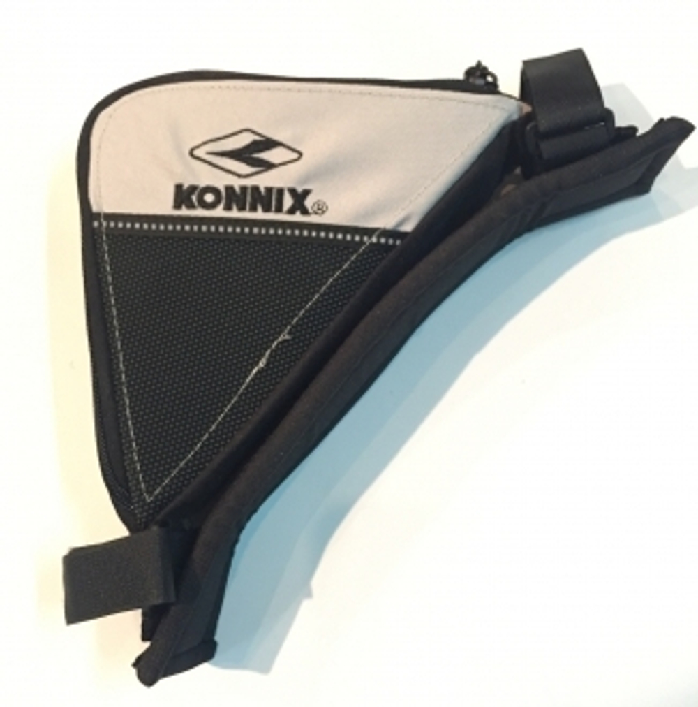 Сумка "Konnix" в раму, (22х7,5х24см) серо- черная. TY-132ТА