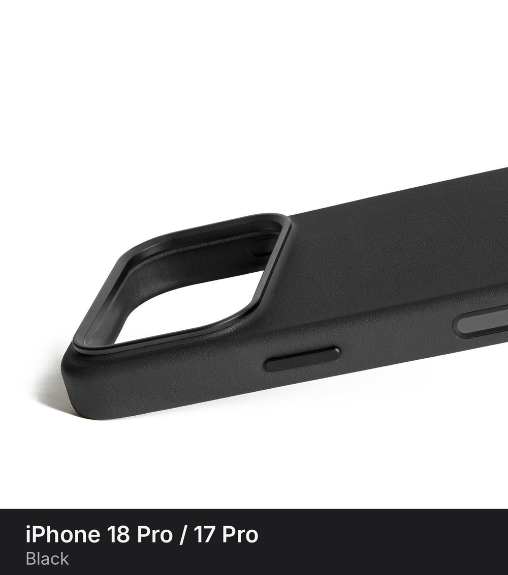 Чехол Mujjo Leather Case для iPhone 18 Pro / 17 Pro Black