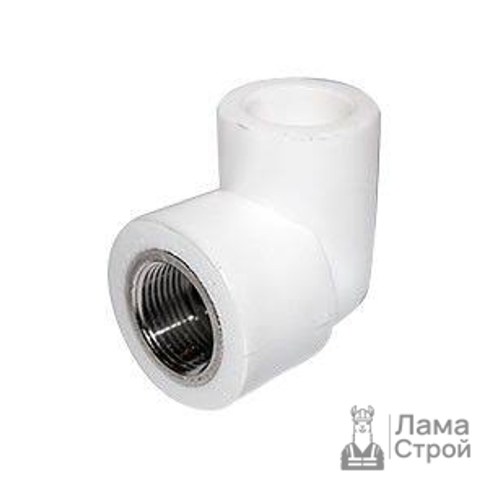 Угольник PP-R комбинированный 25 × 3/4 90° ВР белый