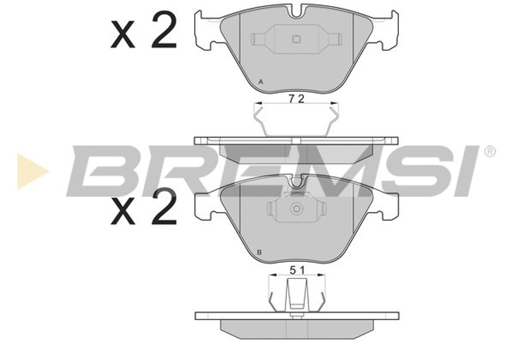 BREMSI - BP3073-BMS - Brake Pad Set, disc brake