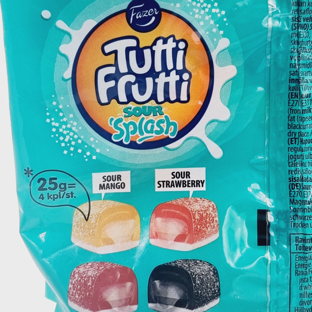 Жевательный мармелад Fazer Tutti Frutti Sour Splash Mix 230 г (Из Финляндии)