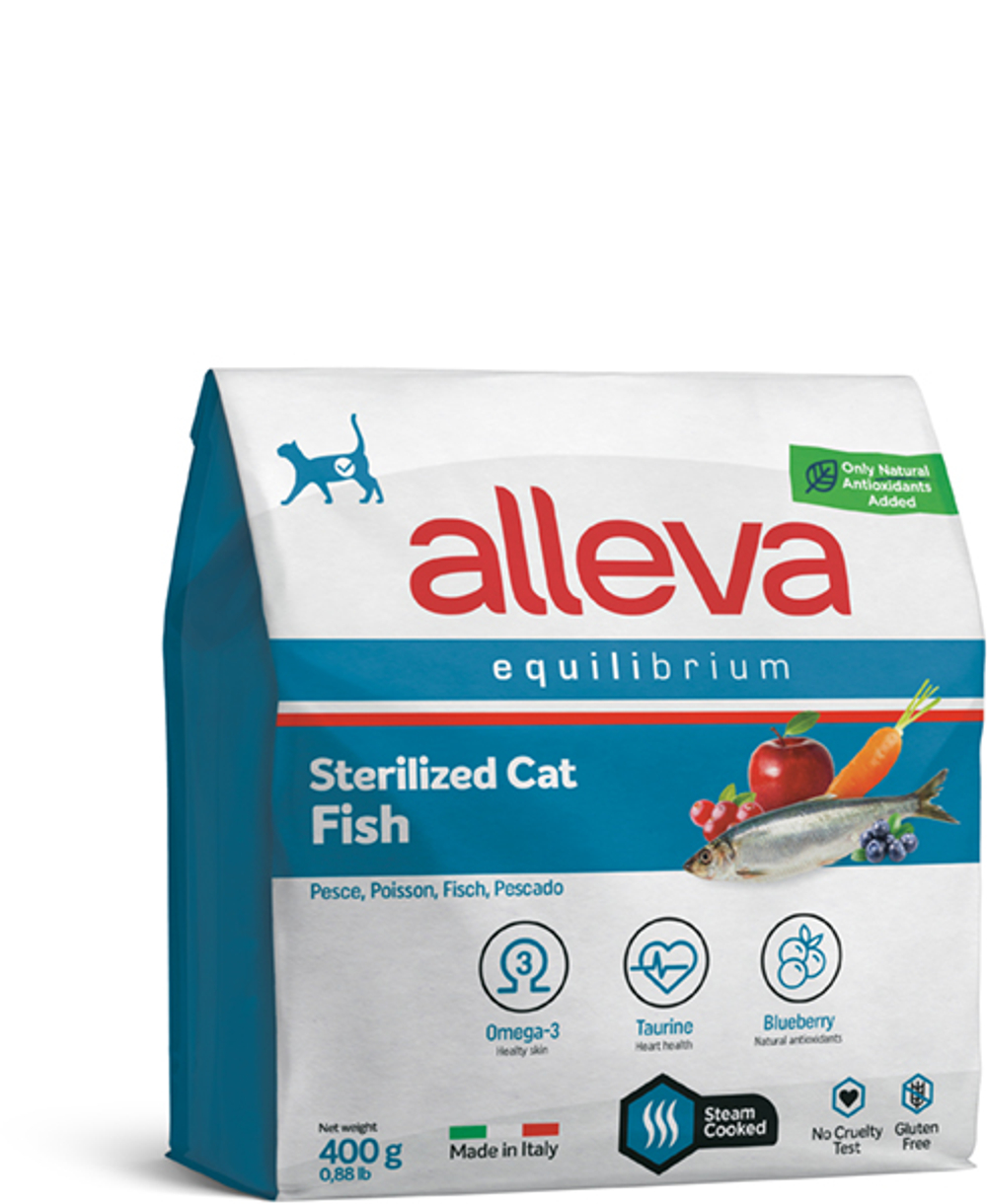 Alleva Equilibrium Sterilized Рыба для кошек 400 г