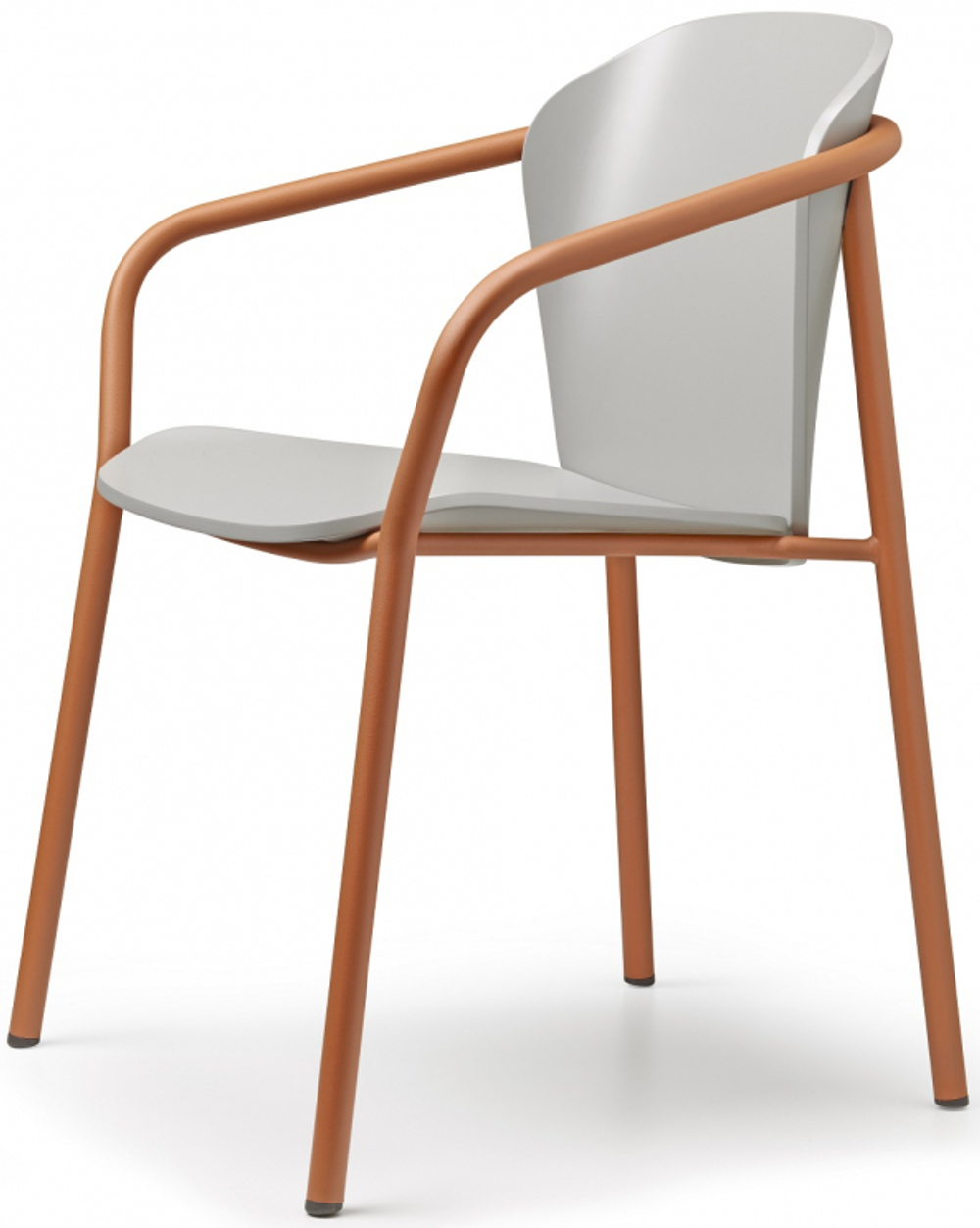 Кресло деревянное Scab Design Finn Metal Wood, терракотовый, матовый серый бук