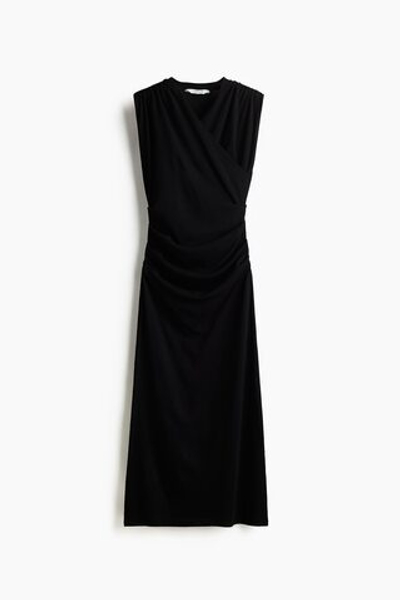 Платье с драпировкой — Чёрный - H&M