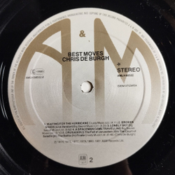 Винтажная виниловая пластинка LP Chris de Burgh Best Moves (Holland 1981)