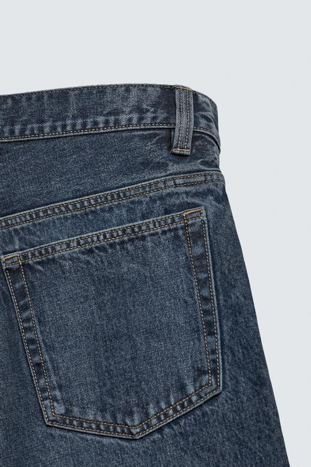 ZARA ДЖИНСОВЫЕ ШОРТЫ BAGGY FIT, СИНИЙ