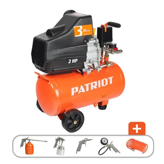 Компрессор "PATRIOT" Euro 24-240K + набор пневмоинструмента