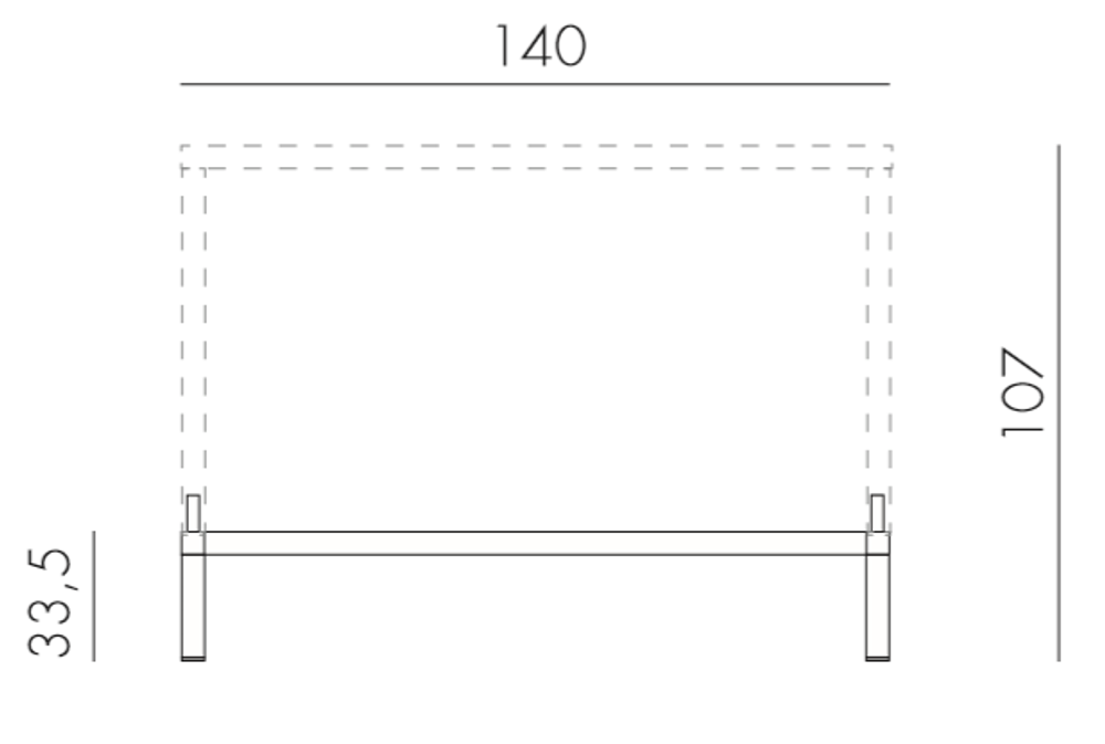 Комплект для увеличения высоты стола Nardi Kit Cube 140х80 High, белый