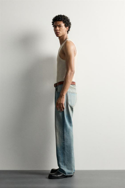 ZARA ДЖИНСЫ LOOSE FIT, СИНИЙ