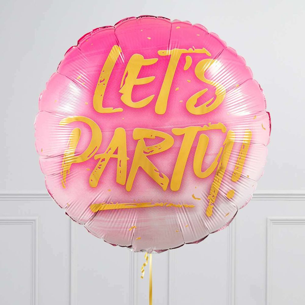 Шар круг "Let's party" (БГ-15) 