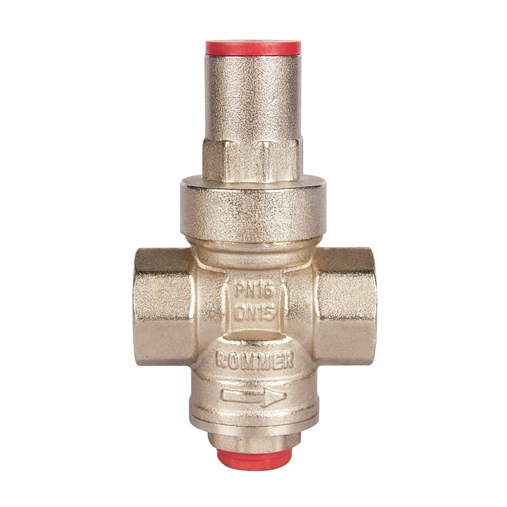 Регулятор давления поршневой ROMMER - 1/2" (ВР/ВР, PN16, Tmax 100°C, настройка 1-6 бар)