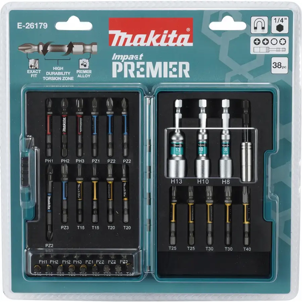 Набор бит Impact Premier 38 штук Makita E-26179