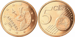 Андорра 5 евроцентов, 2014-2022 аUNC