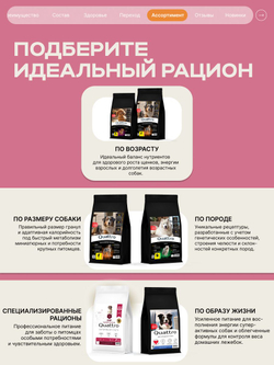 Корм сухой для взрослых собак породы Джек Рассел Терьер, с индейкой, 3 кг, QUATTRO