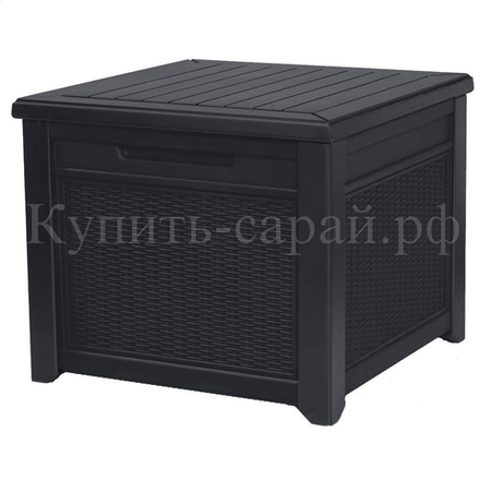 Пластиковый сундук Keter Cube Rattan 208 л graphite