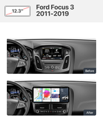 Переходная рамка 12.3" и комплект проводов для Ford Focus 3 2011-2019