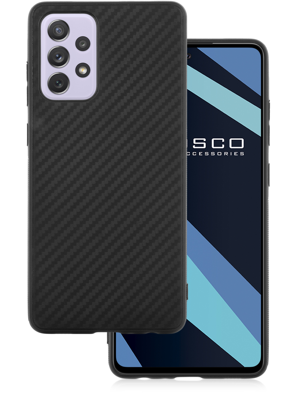 Чехол ROSCO для Samsung Galaxy A72 оптом (арт. SS-A72-CARBONE-BLACK)