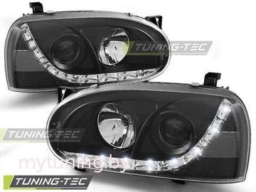 Передние фары VW Golf 3 daylight black