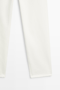 Massimo Dutti Джинсы прямого кроя со средней посадкой, белый