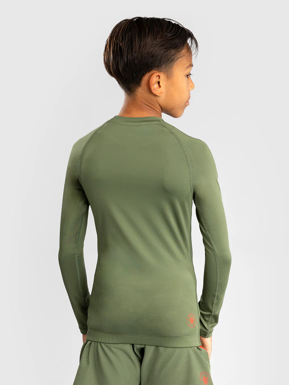Рашгард детский Venum Contender Army Green/Orange L/S