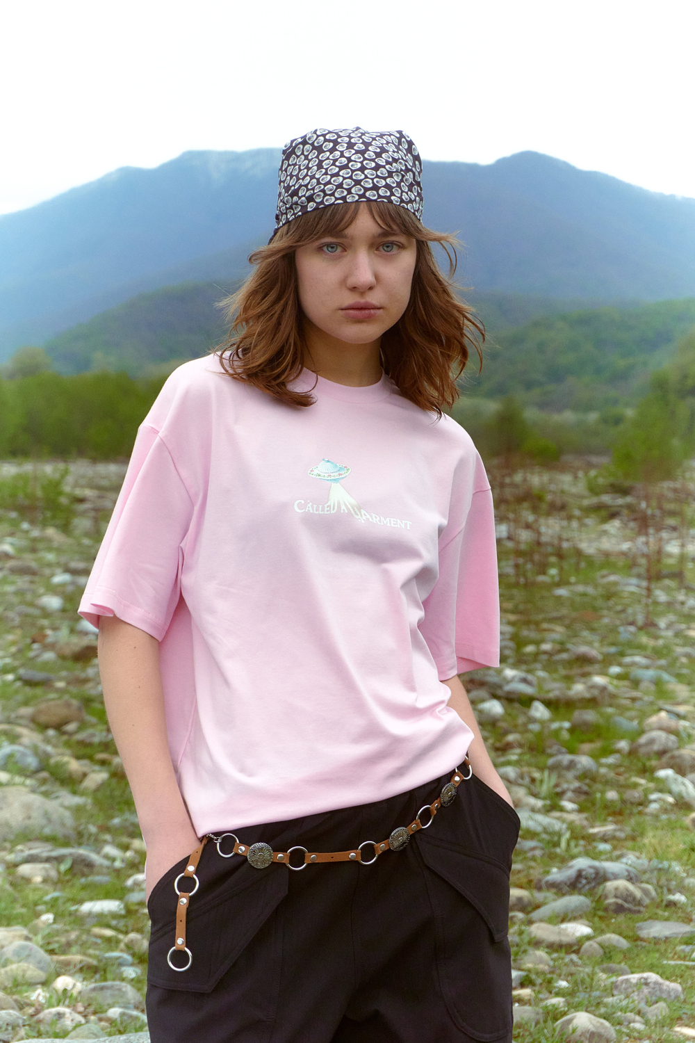 Футболка Called a Garment Flying Saucer T-Shirt "Light Pink"