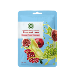 Тканевая маска для лица SUPERFOOD Фруктовый смузи Виноград, Инжир, Гранат Крымская Натуральная Коллекция  маска антиоксидант