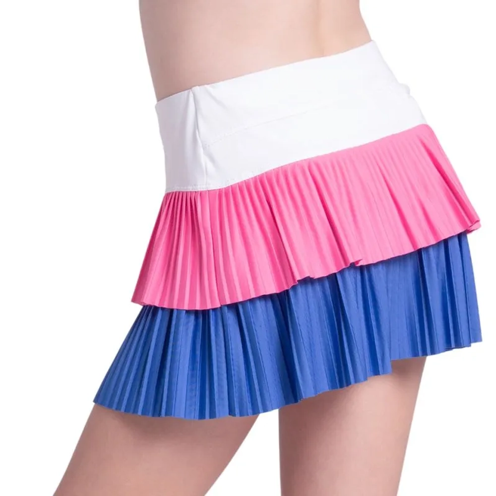 Теннисная юбка для девочки Lucky in Love Sunset Spin Doubles Pleated - multicolor