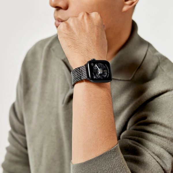 Браслет Pitaka Carbon Fiber Watch Band для Apple Watch Ретро | Retro