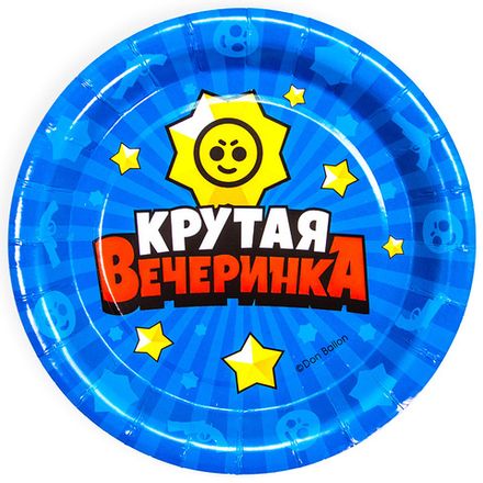 Тарелки "Играй и побеждай" 6 шт 23 см