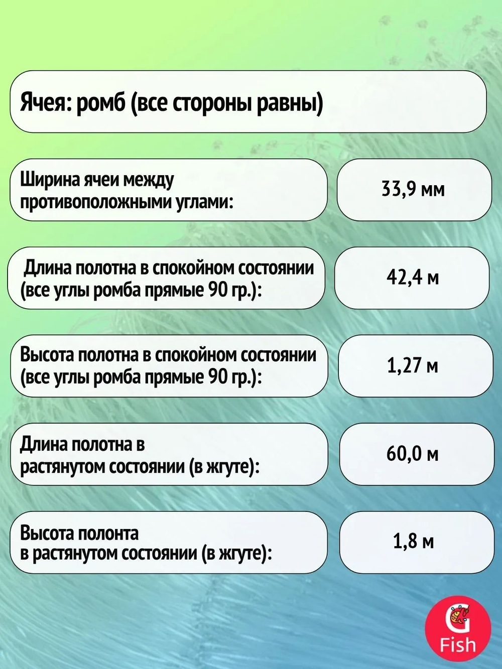 Сетка строительная Momoi Fishing Хамелеон леска, толщина 0,30 мм, ячея 20 мм, высота 1,8 м, длина 60 м