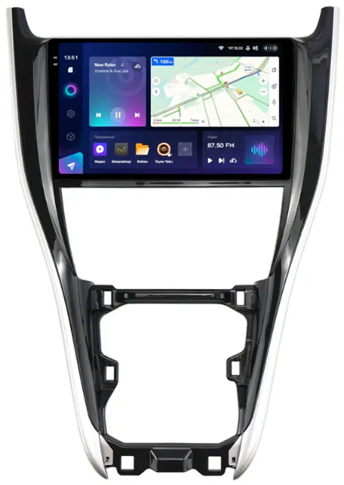 Магнитола для Toyota Harrier 3 XU60 2017-2020 (большая рамка) - Teyes CC3-2K на Android 10, Быстрая, 2K QLED, CarPlay, 4G SIM-слот