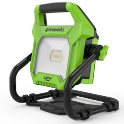 LED-прожектор Greenworks G40WLH с гибридным питанием, 40V / 220V, 1000/2000 лм, крюк для подвеса, крепление на стену, кабель 30 см (3503907)