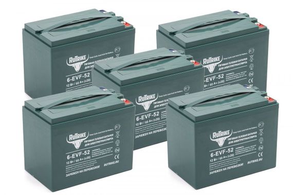 52 Ач AGM VRLA, 5 шт 6-EVF-52 (60V52A/H C3)