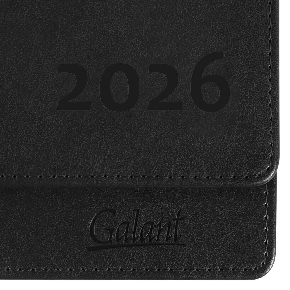 Планинг датированный 2026 305х140 мм GALANT "Ritter" под кожу черный (117238)