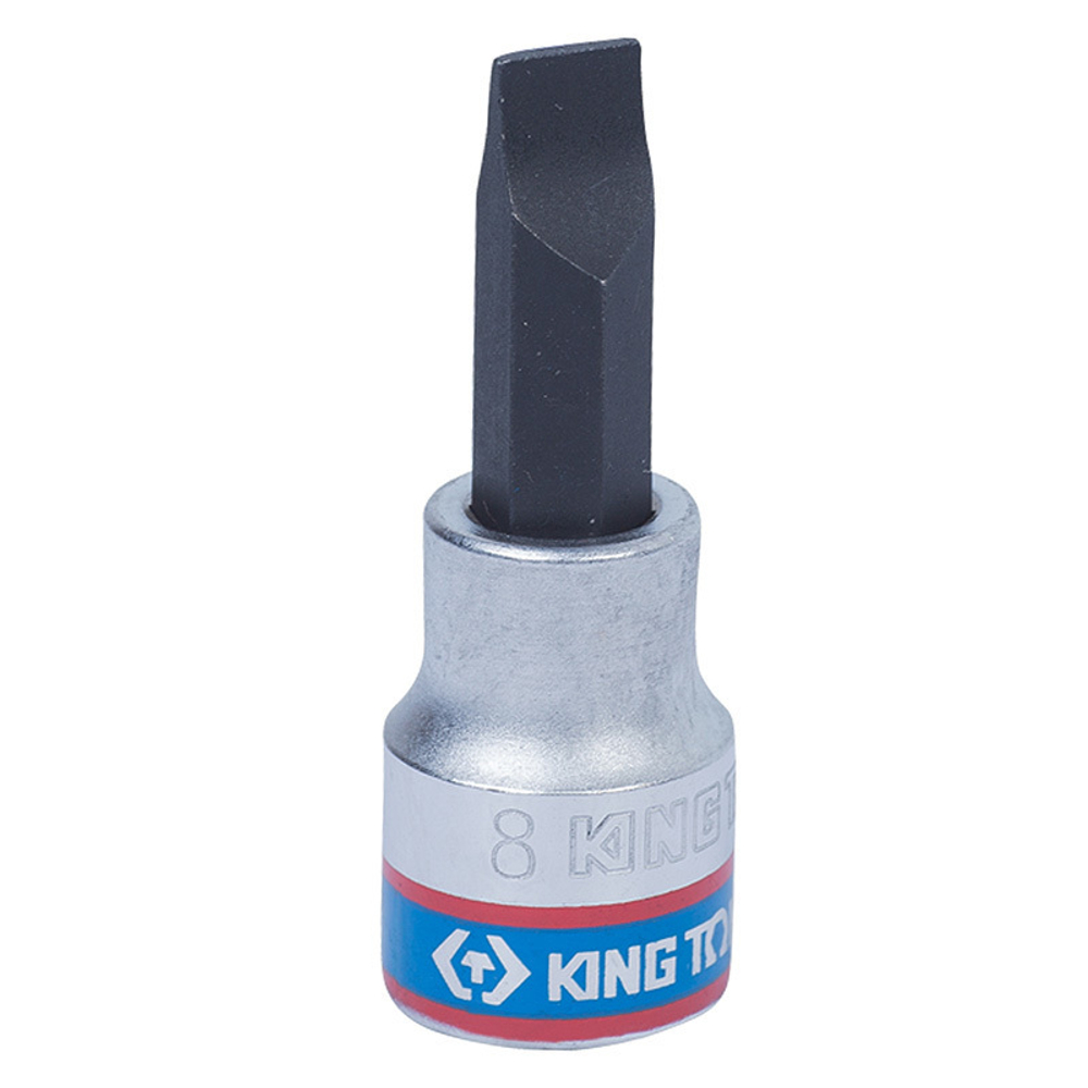 KING TONY (302208) Насадка (бита) торцевая 3/8", L = 50 мм, Slotted SL8.0